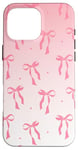 Coque pour iPhone 16 Pro Max Mignon rose aura esthétique coquette rose nœuds fille