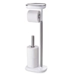 Joseph Joseph Bathroom EasyStore Freestanding Toilet Paper 4 Roll Holder - White