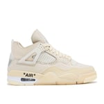 Air Jordan 4, Size 8 UK, Off White Sail Trainers CV9388 100