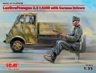 ICM 35418 1/35 Lastkraftwagen 3,5 T Ahn With German Drivers