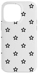 iPhone 14 Pro Max White Black Stars Night Constellations Sky Pattern Case