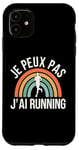 Coque pour iPhone 11 humour Je Peux Pas J'Ai Running hommes