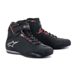 MC-Sko Alpinestars Sektor Waterproof Svart-Grå-Rød Flou