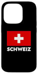 Coque pour iPhone 14 Pro Switzerland Flag Schweiz Suisse Swiss White Red