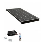 Antarion - pack Panneau Solaire Black Booster 220W + Kit de pose solaire avec Régulateur de Charge mppt 320W 20A Bluetooth