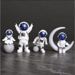 4 st Astronautfigurer, Rymdtema Tårta Dekorationer Miniatyr Astronaut Leksaker (Stjärna)