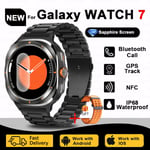 Samsung Galaxy Watch 7 Ultra Uusi Gps Track Smart Watch Miesten Amoled Aina Näyttö Kello Bt Talk Nfc Urheilu Älykellot Naiset_Orange steel strip_Galaxy Watch 7 Ultra