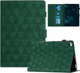 Étui Pour Ipad 9.7 Pouces 2017/2018 Cuir Pu Coque Ipad Air Coque Ipad Air 2 Avec Boucle Magnétique Coque Ipad 6eme Generation Béquille Coque Ipad 5eme Generation Vert