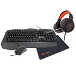 TALIUS Gaming Kit V.2 (Clavier + Souris + écouteurs + Tapis) Noir