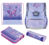 Herlitz Loop Plus Butterfly Paradise Cartable rempli 1 pièce, Motifs papillons, 37 x 31 x 22 cm, décontracté