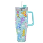 Care Bears 40oz / 1200 ML Tumbler with Straw & Lid | Leak & Spill Proof Travel Mug | Stainless Steel Double Wall Vacuum Insulated Water Bottle with Handle Keeps Cold for 17Hrs or Hot for 5Hrs