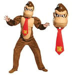 Super Mario Bros DISK98812G Donkey Kong Deluxe Kids Nintendo Costume, Large (10-