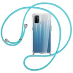 Collier pour Oppo A53 / A53s turquoise (A) Etui Coque de protection avec cordon