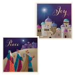 Pack of 10 Christmas Cards with Foil Detail - 8808 3 Kings / Joy