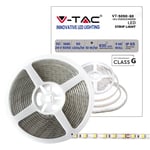 V-TAC Bande LED d'extérieur IP65 étanche 10 W – 5 mètres de long – SMD 5050 haute luminosité – Lumière blanche naturelle 4000 K – Bandes LED – Bande adhésive et couvercle en silicone – 24 volts