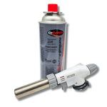 Kitchen Blow Torch-Auto Ignition and 227g Butane-Isobutane Propane Gas Cartridge