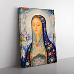 The Virgin By Joseph Stella Classic Painting Canvas Wall Art Print Ready to Hang, Framed Picture for Living Room Bedroom Home Office Décor, 60x40 cm (24x16 Inch)