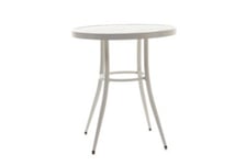 Table de jardin ronde en aluminium blanc D70 - DAHLIA