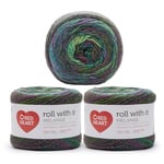 Red Heart Roll with It Lot de 3 paquets de 150 g de fil acrylique 4 moyens (peignés) 389 m