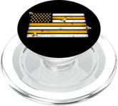 Beekeeper Patriotic American Flag Honeycomb PopSockets PopGrip for MagSafe