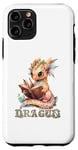 Coque pour iPhone 11 Pro Bébé dragon mignon à lire | Fantasy | Jeu de rôle | Dragon