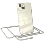 Mobile for Apple IPHONE 15 Plus cover With Band Taupe Case Transparent Cover