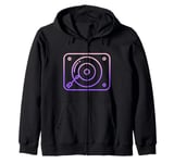 Vinyl Record Player Album Zip Hoodie