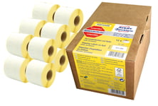 Avery As0722420 Etikettrulle, 54 X 101 Mm, Vit Vit Vit 220X1450x1270mm (12 Rullar) - (12 Rullar Per Kartong)