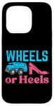 Coque pour iPhone 15 Pro Wheels Or Heels Citation Grossesse Baby Shower Sexe Reveal