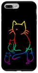 Coque pour iPhone 7 Plus/8 Plus Chaton arc-en-ciel famille chat enfant bébé