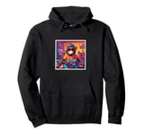 Fun Kid Monkey Playing Video Games Gamer Art Gift Graphic Pullover Hoodie