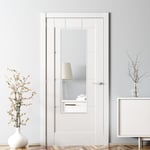 [en.casa] - Miroir de porte Lesina 120 x 37 x 2 cm blanc