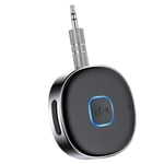 Bluetooth Aux-mottagare för bil, bärbar 3,5 mm Aux Bluetooth-bilsadapter, Bluetooth 5.0 trådlös ljudmottagare för bilstereo/hemstereo/trådade hörlurar