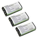 vhbw 3x Batteries compatible avec Sony MDR-RF810, MDR-RF810RK, MDR-RF811 casque audio, écouteurs sans fil (700mAh, 2,4V, NiMH)