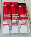 3x 30ml Neutrogena Clear and Defend+ Daily Serum unclogs pores boosts skin