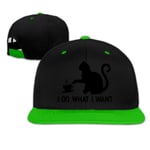 Funny Black Cat Do What I Want Male And Female Animal Farm Quick Buckle Driver Hat Baseball Cap Hip Hop Cap