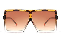 FEISEDY Lunette de Soleil Carrées Femme Surdimensionnées une Pièce Mode UV400 Grand Cadre Femme Homme B2539