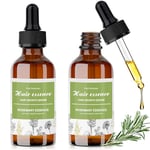 4oz Huile de romarin pour cheveux, rosemary mint oil pour hommes femmes 2 x 600ml, sérum de cuir chevelu à la menthe, romarin cheveux pour une croissance saine des cheveux