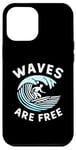 Coque pour iPhone 14 Pro Max Waves are Free Surf Adventure Freedom Ocean Surfer Cadeau