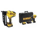 DEWALT - Cloueur de Finition XR 18V 5 Ah - DCN660P2-QW + Cloueur de Charpente XR 18V 5 Ah - DCN692P2-QW - Cloueur sans Fil avec Coffret, 2 Batteries et Chargeur