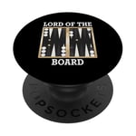 Jeu de société Lord of the Board pour les fans de backgammon PopSockets PopGrip Adhésif