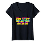 Womens You Know Me As The Rizzler - Funny Middle School Gen Alpha V-Neck T-Shirt