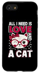 Coque pour iPhone SE (2020) / 7 / 8 Tout ce dont j'ai besoin c'est d'amour et d'un chat