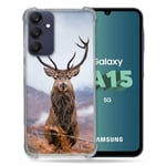 Cokitec Coque Renforcée pour Samsung Galaxy A15 4G / 5G Chasse Chevreuil Montagne