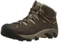 KEEN Men's Targhee 2 Mid Waterproof Hiking Boots, Black Olive/Yellow, 10 UK