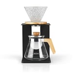 BEEM Pour Over Ensemble cafetière - 4 tasses | Classic Selection | 4 pièces | filtre à main en verre aspect diamant | taille 2 | cruche en verre de 0,5 l avec couvercle | base en silicone 03382