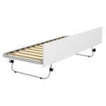 Sommier extractible 80x190 avec pieds clipsables et façade de finition - blanc