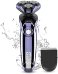 Rasoir Électriques Hommes, Rasoir Électrique Wet & Dry, Têtes Flexibles 360-D, Rasoir Électrique Sans Fil Avec 99 Min D'Auton[J152]