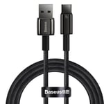 Baseus Tungsten USB-C till USB-A kabel 100W 1m - Svart