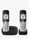 Panasonic KX-TGU432EB Big Button Digital Cordless Telephone with Hearing Aid Compatibility, Nuisance Call Block and Answering Machine, Twin Dect